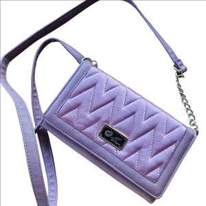 Betsey Johnson Lavender Zigzag Crossbody Bag